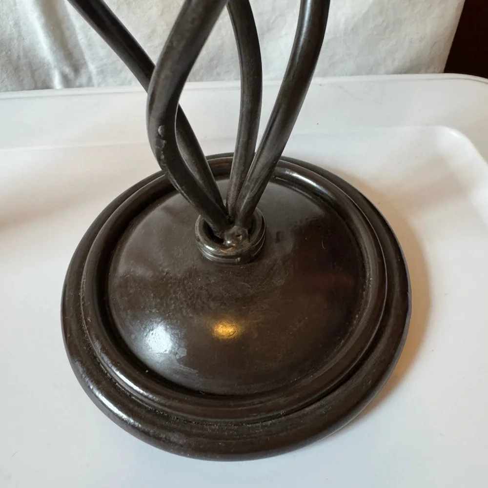 Elegant Brown Spiral Candle Holders set of (2)